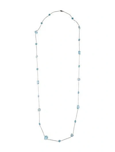 Pre-owned Necklace 14k 41.65ct Topaz Station , 36" In Multi