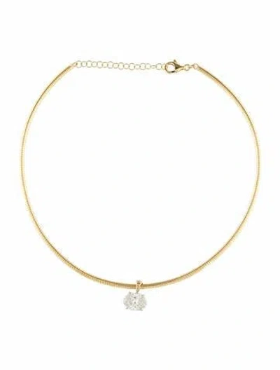 Pre-owned Necklace 14k 4.25ctw Lab-grown Diamond Collar Pendant , 16" In Multi