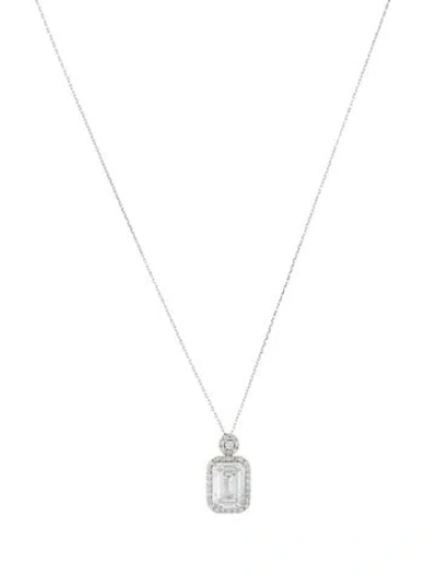 Pre-owned Necklace 14k 4.26ctw Lab-grown Diamond Hao Pendant , 18" In Multi