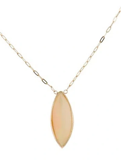 Pre-owned Necklace 14k 4.29ct Opal Pendant , 18" In Multi