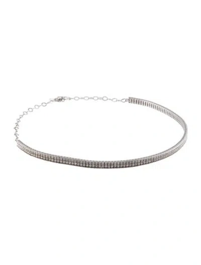 Pre-owned Necklace 14k 4.45ctw Diamond Choker , 15" In Multi