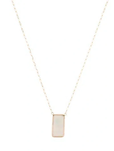 Pre-owned Necklace 14k 4.57ctw Opal Pendant , 15.75" In Multi