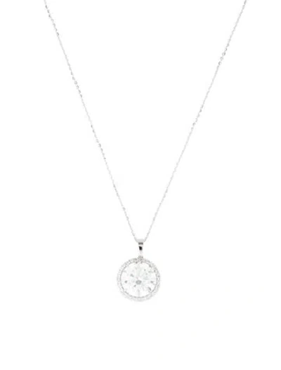 Pre-owned Necklace 14k 4.59ct Lab-grown Diamond Pendant , 18" In Multi