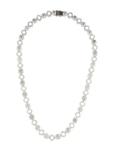 Pre-owned Necklace 14k 46.67ctw Lab-grown Diamond Collar , 18" In Multi