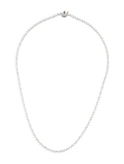 Pre-owned Necklace 14k 4.79ctw Lab-grown Diamond Tennis , 16" In Multi