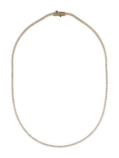 Pre-owned Necklace 14k 4.82ctw Diamond Tennis , 16" In Multi
