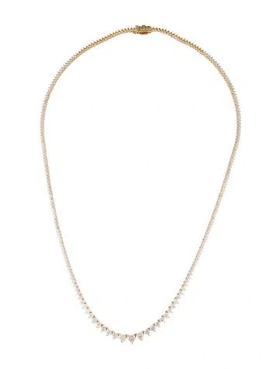 Pre-owned Necklace 14k 4.91ctw Diamond Tennis Graduated , 16" In Multi