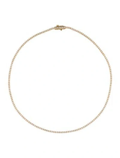 Pre-owned Necklace 14k 4.91ctw Tennis , 16" In Multi