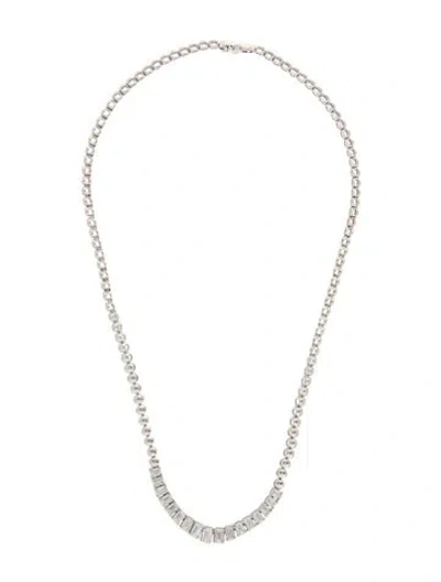 Pre-owned Necklace 14k 5.00ctw Lab-grown Collar , 18.25" In Multi