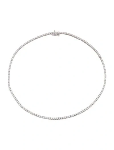 Pre-owned Necklace 14k 5.00ctw Lab-grown Diamond Tennis , 15" In Multi