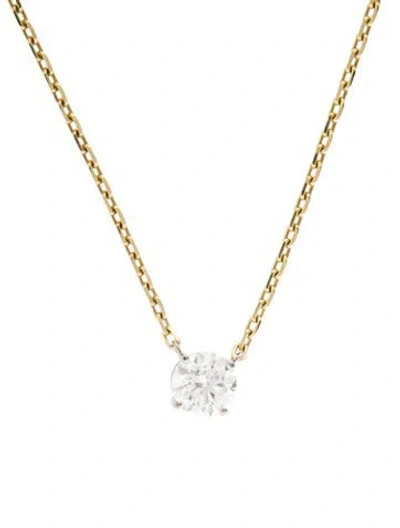 Pre-owned Necklace 14k 5.01ct Lab-grown Diamond Pendant , 17" In Multi