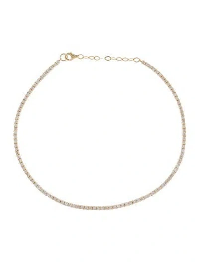 Pre-owned Necklace 14k 5.01ctw Diamond Adjustable Choker Collar , 16" In Multi