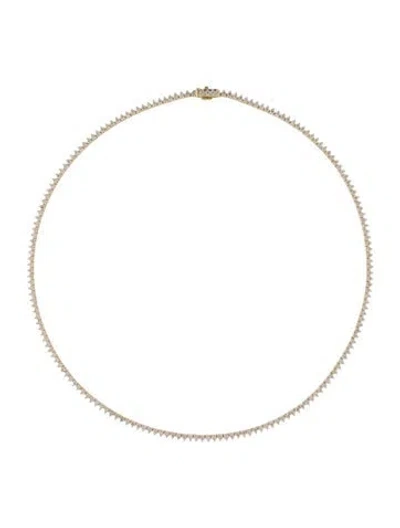 Pre-owned Necklace 14k 5.17ctw Diamond Tennis , 16" In Multi