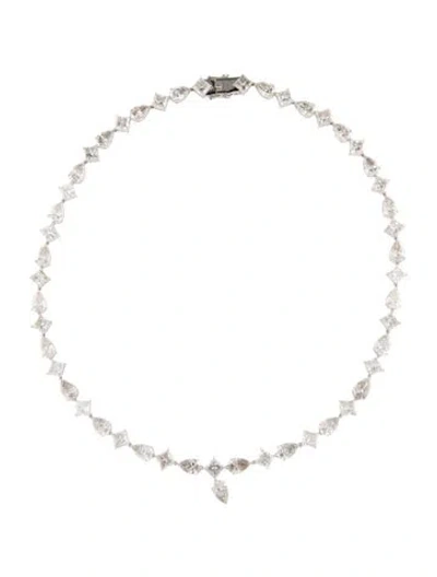 Pre-owned Necklace 14k 52.00ctw Lab-grown Diamond Collar, 18.5" In Multi