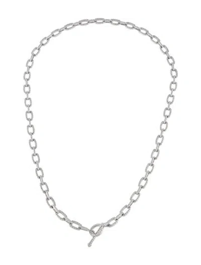 Pre-owned Necklace 14k 5.20ctw Diamond Link Chain , 18" In Multi