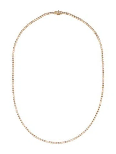 Pre-owned Necklace 14k 5.25ctw Diamond Tennis , 16.5" In Multi