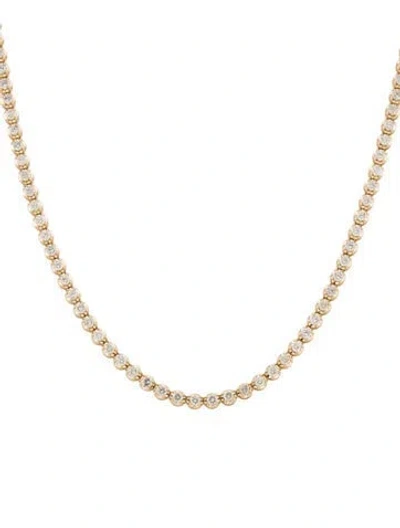 Pre-owned Necklace 14k 5.50ctw Lab-grown Diamond Tennis , 17" In Multi