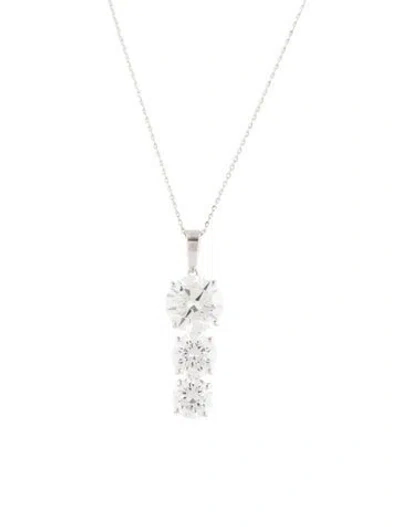 Pre-owned Necklace 14k 5.58ctw Lab-grown Diamond Pendant , 18" In Multi