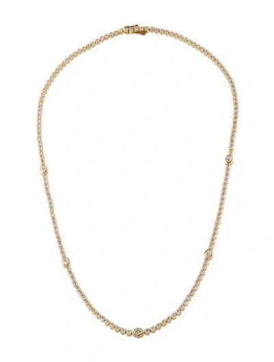 Pre-owned Necklace 14k 6.00ctw Diamond Station , 18" In Multi