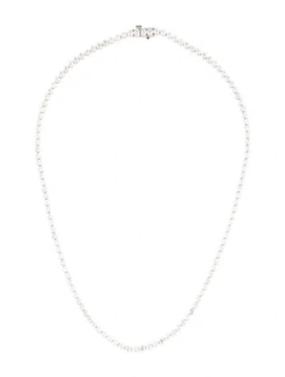 Pre-owned Necklace 14k 6.46ctw Diamond Tennis , 16.25" In Multi