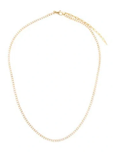 Pre-owned Necklace 14k 6.48ctw Diamond Tennis , 18" In Multi