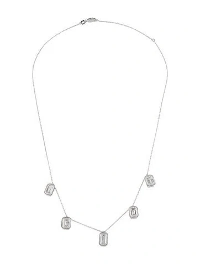 Pre-owned Necklace 14k 6.50ctw Lab Grown Diamond Station , 18" In Multi