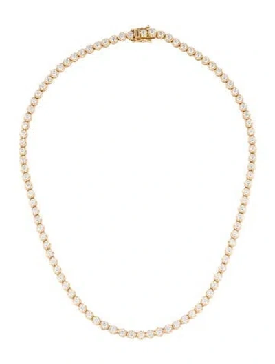 Pre-owned Necklace 14k 6.51ctw Lab-grown Diamond Tennis , 15" In Multi