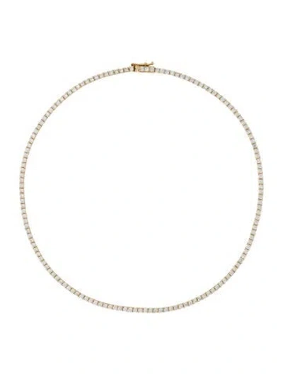 Pre-owned Necklace 14k 6.61ctw Diamond Tennis Choker , 14" In Multi