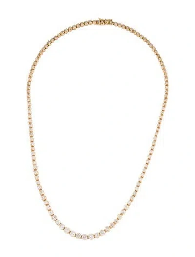 Pre-owned Necklace 14k 7.00ctw Diamond Riviere , 17" In Multi