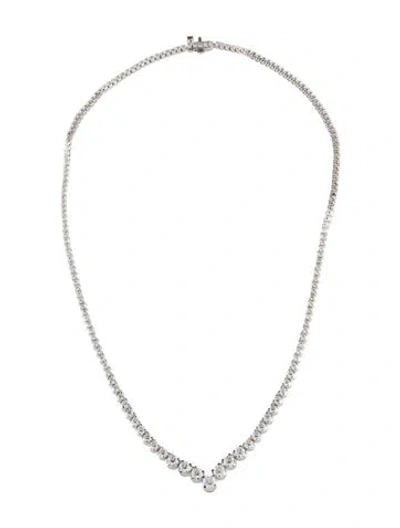 Pre-owned Necklace 14k 7.00ctw V Riviera Collar , 17.5" In Multi