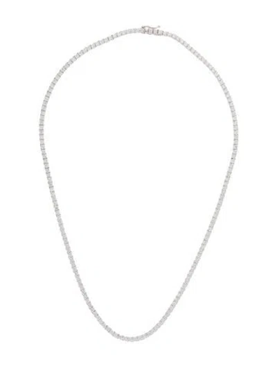 Pre-owned Necklace 14k 7.29ctw Lab-grown Diamond Tennis , 16.5" In Multi