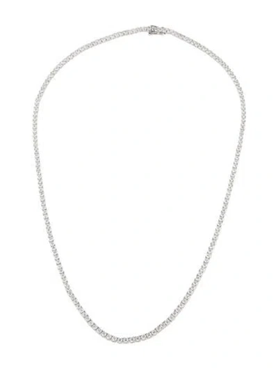 Pre-owned Necklace 14k 7.32ctw Lab-grown Diamond Tennis , 17.5" In Multi