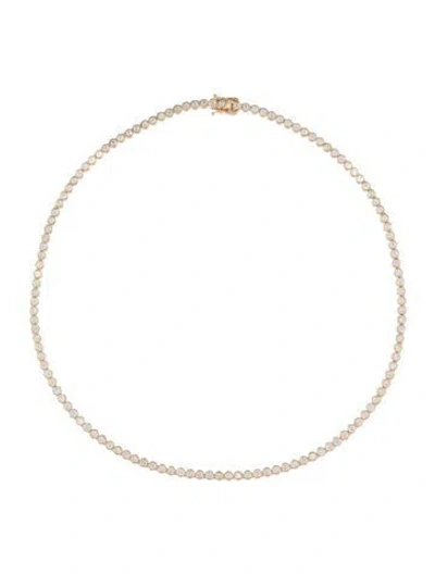Pre-owned Necklace 14k 7.50ctw Lab-grown Diamond Tennis , 17.25" In Multi