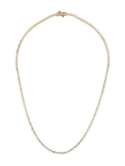 Pre-owned Necklace 14k 7.56ctw Lab-grown Diamond , 16" In Multi