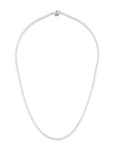 Pre-owned Necklace 14k 7.88ctw Lab Grown Diamond Tennis , 16.25" In Multi