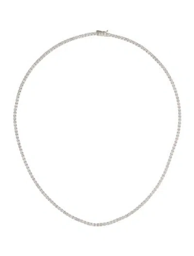 Pre-owned Necklace 14k 8.00ctw Lab-grown Diamond Tennis , 17" In Multi