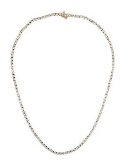 Pre-owned Necklace 14k 8.84ctw Diamond Tennis , 15.25" In Multi