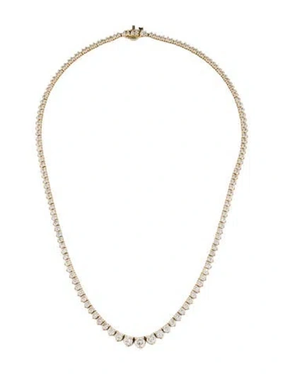 Pre-owned Necklace 14k 9.36ctw Diamond Riviera Collar , 16.25" In Multi