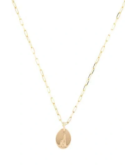 Pre-owned Necklace 14k 'a' Pendant , 17" In Multi