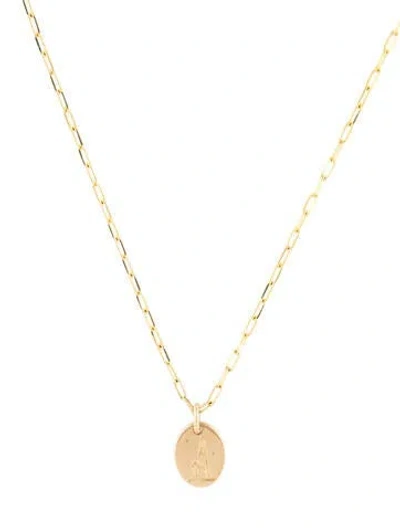 Pre-owned Necklace 14k 'a' Pendant , 17" In Multi