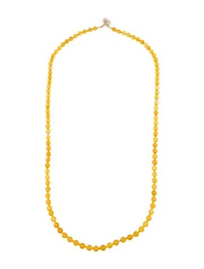 Pre-owned Necklace 14k Amber Bead Eyeglass Chain , 28" In Multi