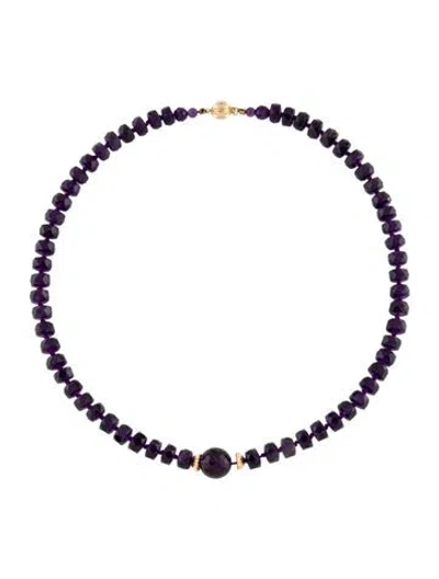 Pre-owned Necklace 14k Amethyst Bead , 18" In Multi