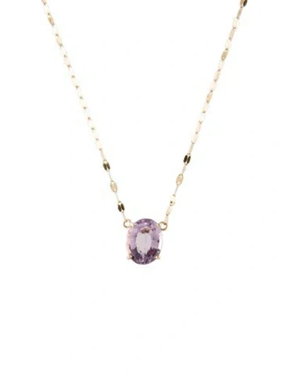 Pre-owned Necklace 14k Amethyst Pendant , 18" In Multi