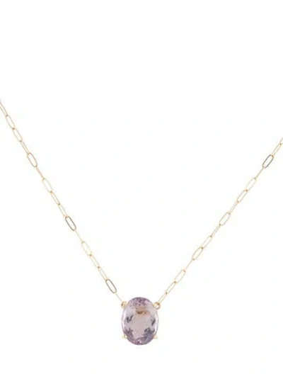 Pre-owned Necklace 14k Amethyst Pendant , 18" In Multi