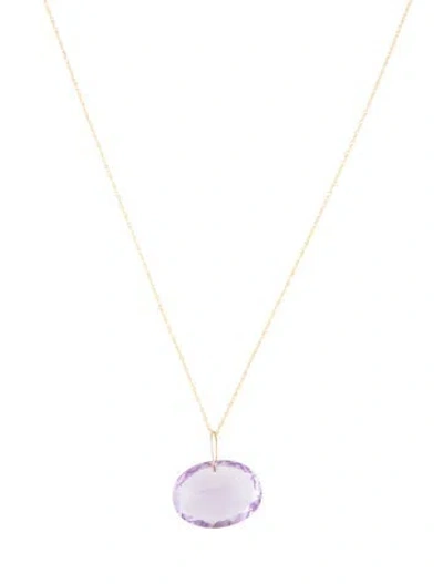 Pre-owned Necklace 14k Amethyst Pendant , 18" In Multi