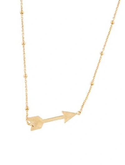 Pre-owned Necklace 14k Arrow Station Chain , 17.75" In Multi