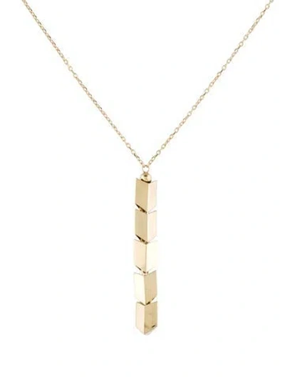 Pre-owned Necklace 14k Articulate Drop Lavalier , 18" In Multi