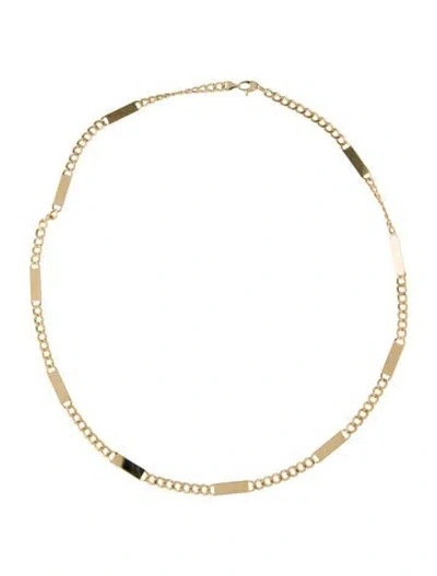 Pre-owned Necklace 14k Bar Station Chain , 23.75" In Multi