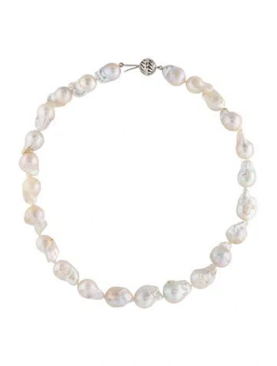 Pre-owned Necklace 14k Baroque Pearl , 16.5" In Multi