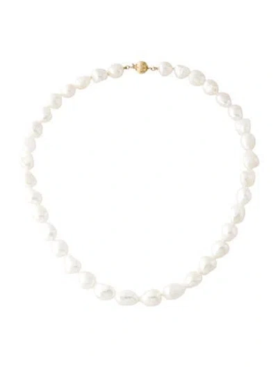 Pre-owned Necklace 14k Baroque Pearl , 18.25" In Multi